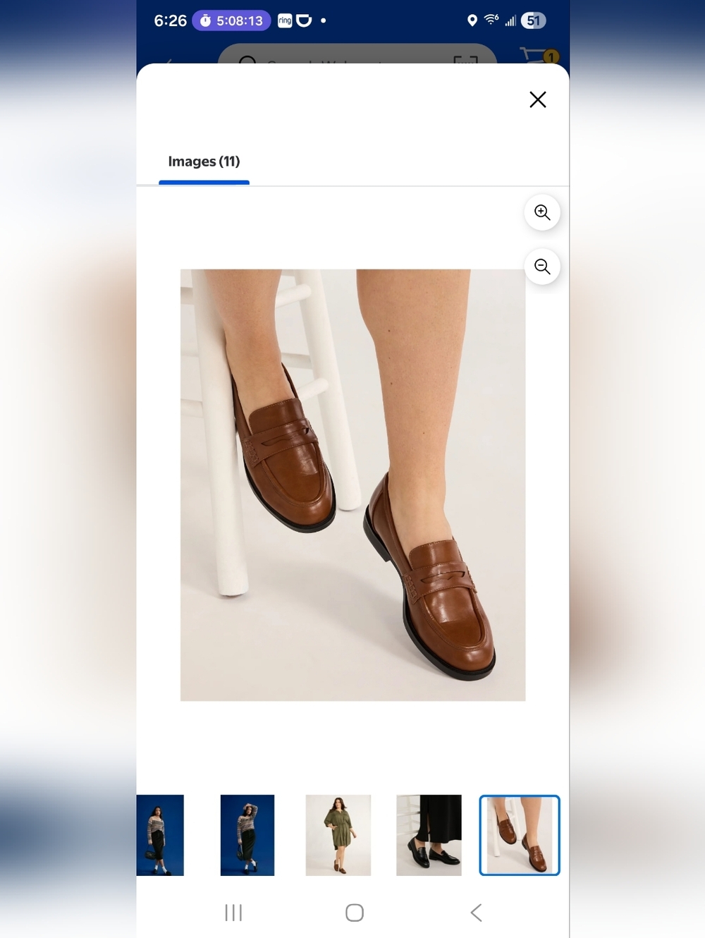 Time and Tru Women's Brown Penny Loafers Size 10 NWT - Picture 5 of 9